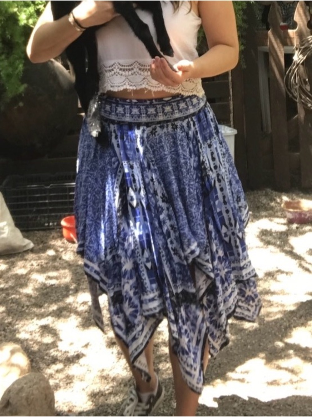 Blue and white fairy style skirt
